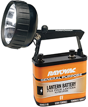 LANTERN RAYOVAC W/928 BATTERY - Lanterns: Battery Operated